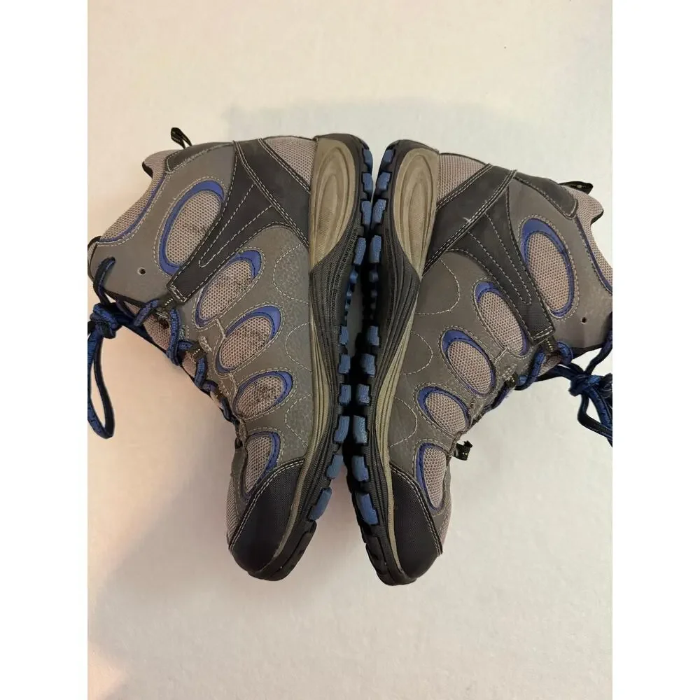 Merrell Boys Hilltop Ventilator Mid Waterproof Hiking Boots 6.5 Gray Blue